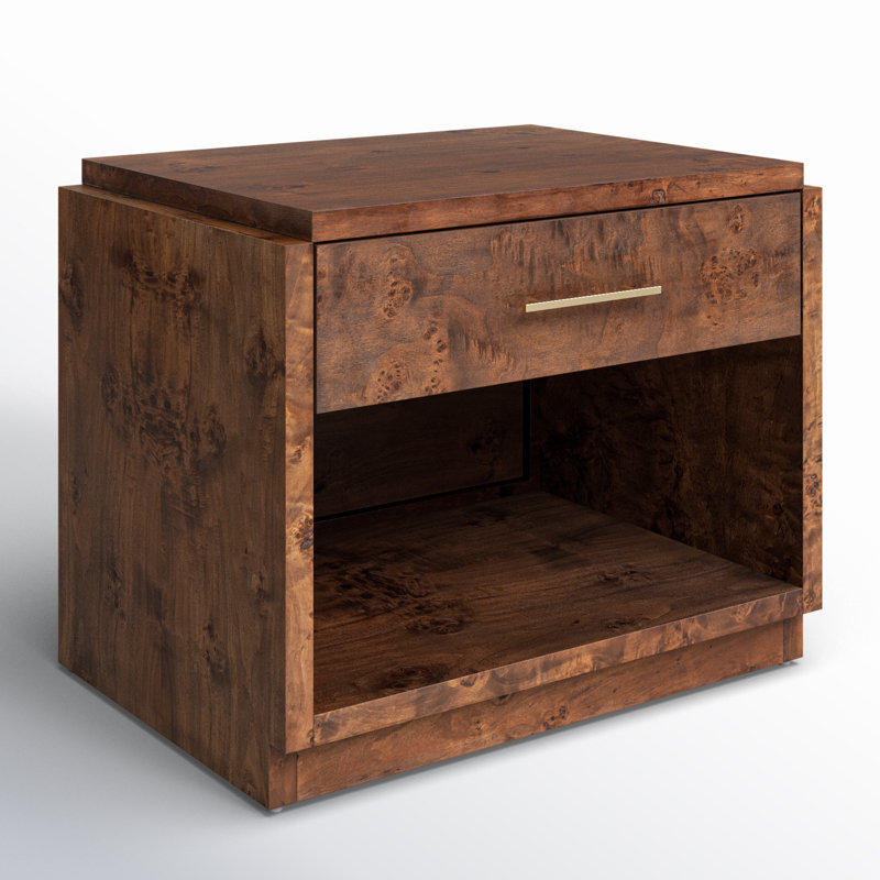 Kingston 1 - Drawer 28" Nightstand, Dark Burl