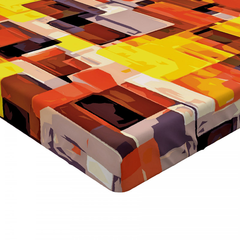 Microfiber Geometric Fitted Sheet, Full Fitted Sheet