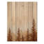 Mist Over The Pines Autumn Forest IV - Paysage mural en bois sur bois de pin naturel-919492107