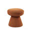 Tabouret contemporain à plateau rond avec tissu en peluche, base en piédestal, conception en forme de champignon pour le salon principal