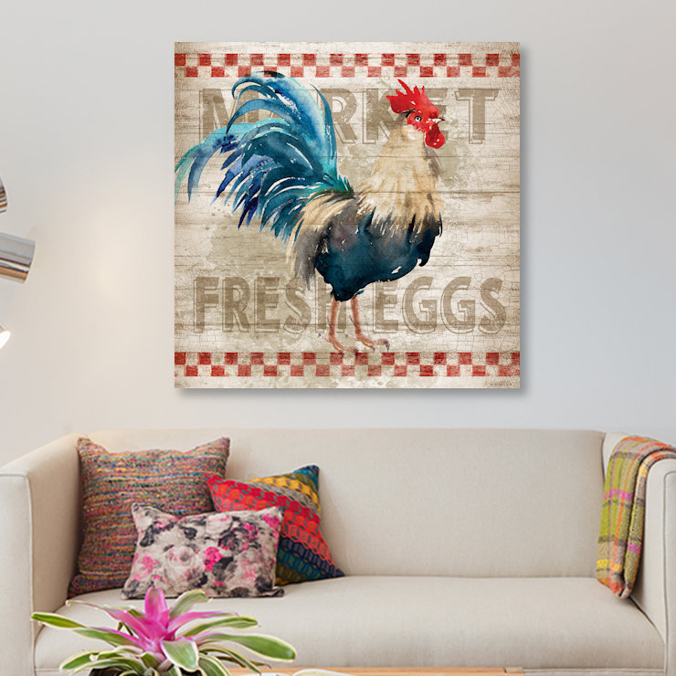 «Morning Eggs» par Conrad Knutsen, impression sur toile tendue sur châssis, H 26 po x l 26 po x P 1,5 po, Toile tendue