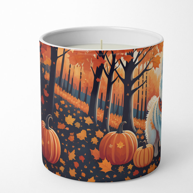 Bougie parfumée Pumpkin Spice avec support en céramique