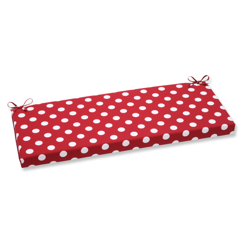 Coussin de banc à pois, rouge