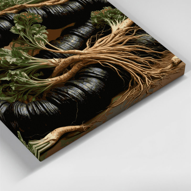 Légumes, art mural sur toile brune Scorzonera, 20" H x 24" W