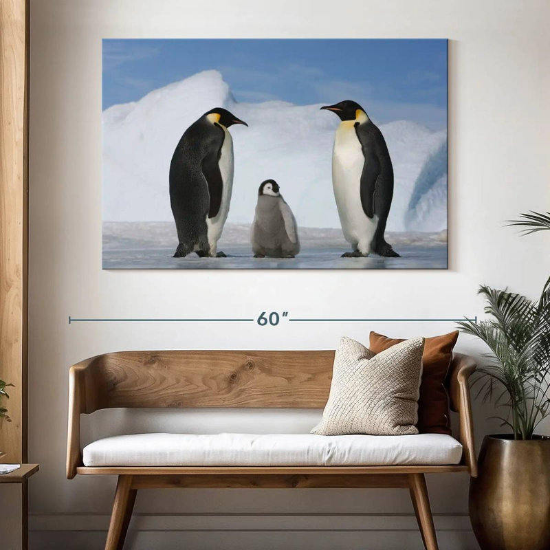 Brampt Family Of Penguins, 34" H x 51" W