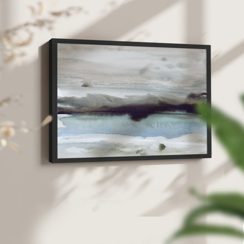 Quiet Coast -Framed Print - Restickable, Black, 22" H x 28" W