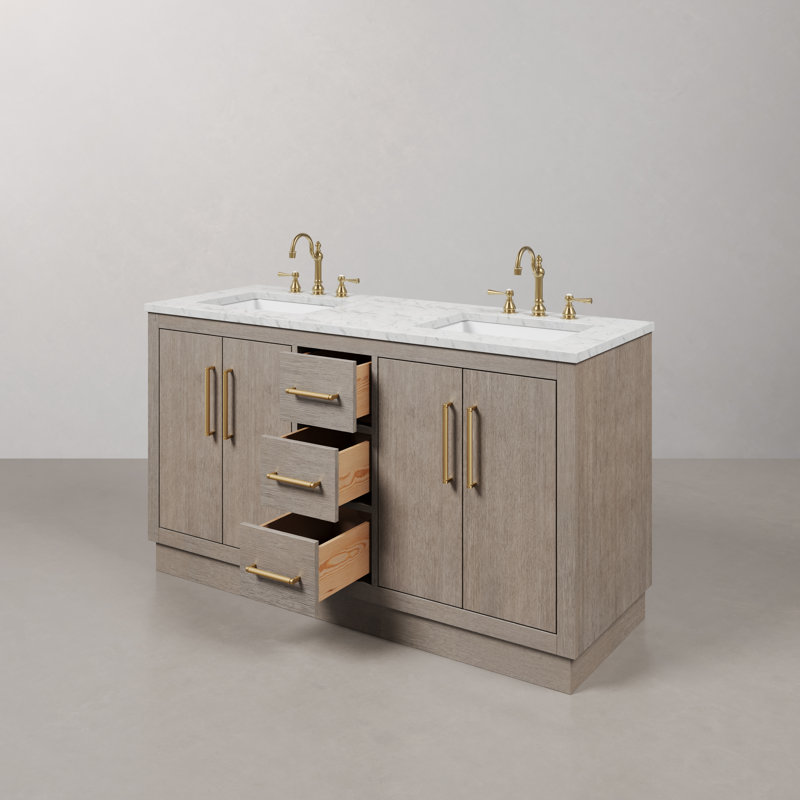 Hugo 60'' W Vanity, Satin Gold