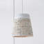 Petit luminaire suspendu 1 lumière l 12 po x H 12 po en craie blanche faite de bois de manguier fabriqué à la main et de jacinthe d'eau-70886295