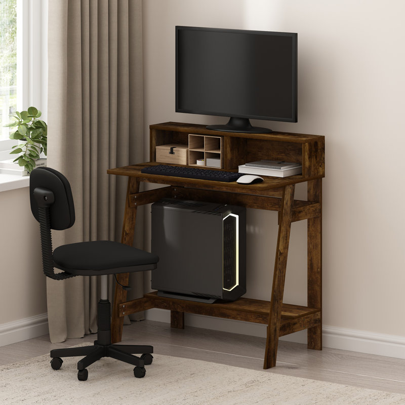 Inaayah Desk with Hutch, Amber Pine