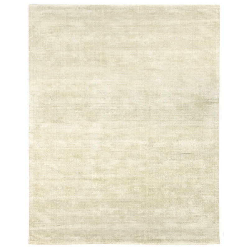 Tapis blanc tissé à la main, Rectangle 8 pi x 10 pi