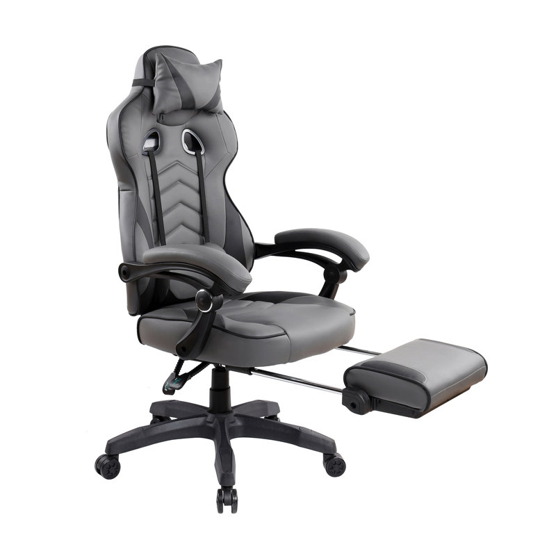 Gaming Racing Style Fully Reclining Executive Office Chair With Footrest