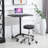 Gardea Swivel Upholstered Adjustable Height Counter Stool with Metal Frame