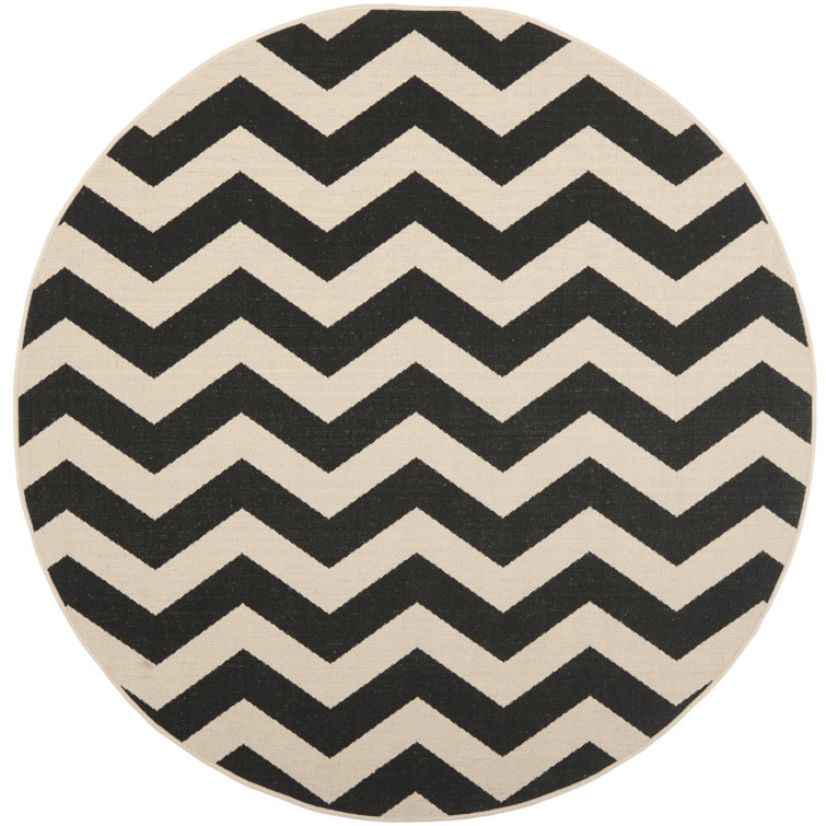 Arneshia Polypropylene Black/Beige Area Rug