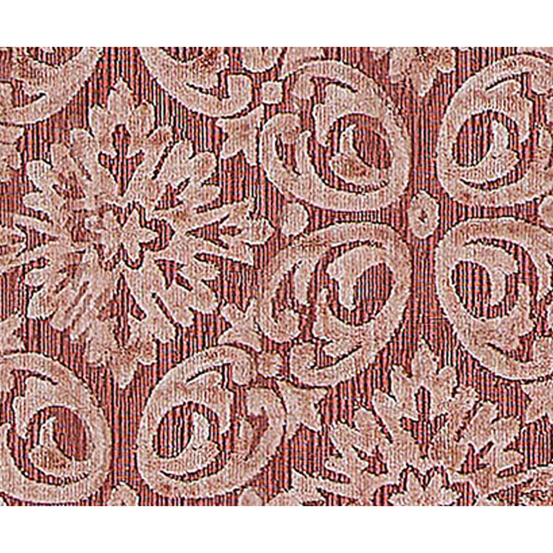 Damask Area Rug in Red, Rectangle 10' x 14'