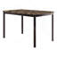 Simple Style Dining Table 1Pc Brown Faux Marble Table Top Black Metal Finish Frame Transitional Dining Furniture