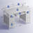 Computer Desk with 4 Drawers and Monitor Shelf, Gaming Desk with LED Lights & Power Outlets-841342031-841987268