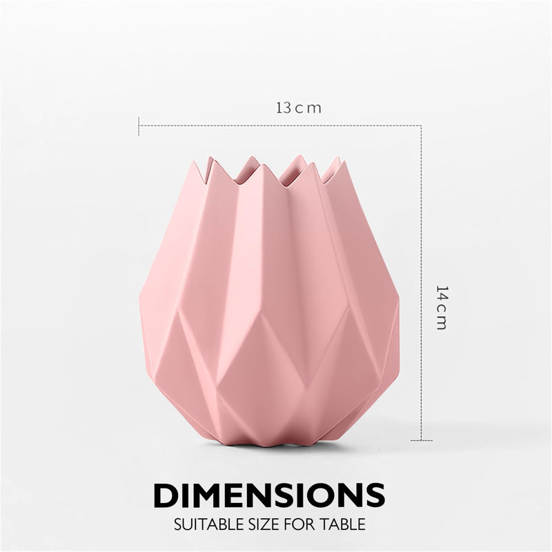 Curtavious Ceramic / Porcelain Floor Vase, Pink
