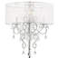 Lampe de table d'appoint en cristal argenté 35 "avec abat-jour transparent" Evangelia "