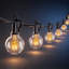 Guirlande d'extérieur avec ampoules en verre Edison, lumières de patio suspendues imperméables et connectables pour le balcon de la cour arrière, base de douille E12