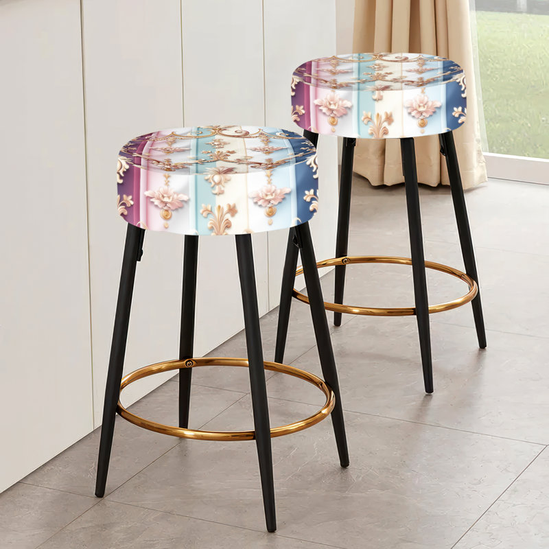Ensemble de 2 tabourets de bar Royal Striped Embrace