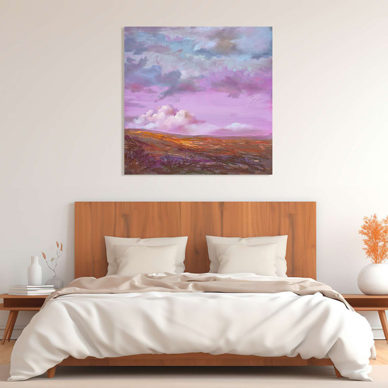 Landscape Painting: Sittting At The End Of The Rainbow With You by Nel Whatmore - Wrapped Canvas Print, 90cm H x 90cm W