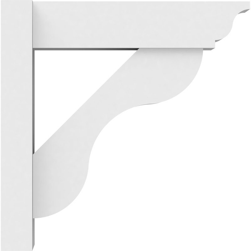 Persienne en PVC de qualité architecturale avec extrémités traditionnelles Carmel, H 16 po x P 16 po, L 5 po