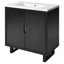 Ensemble de meuble-lavabo 30 po avec lavabo, armoire combinée, armoire de rangement pour salle de bain, structure en bois massif (identique à celle du modèle SV000008AAB-1)