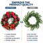 Couronne de Noël dorée avec feuillage en PVC et ruban