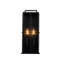 Grande lampe murale d'extérieur moderne H19 "avec double ampoule en verre transparent et appliques murales au fini noir pour porche