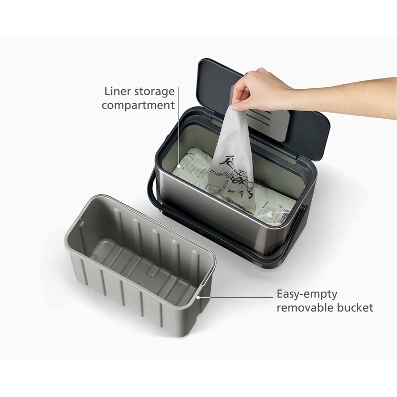 Collect 4-Liter Stainless Steel Compost Caddy with Removable Bucket