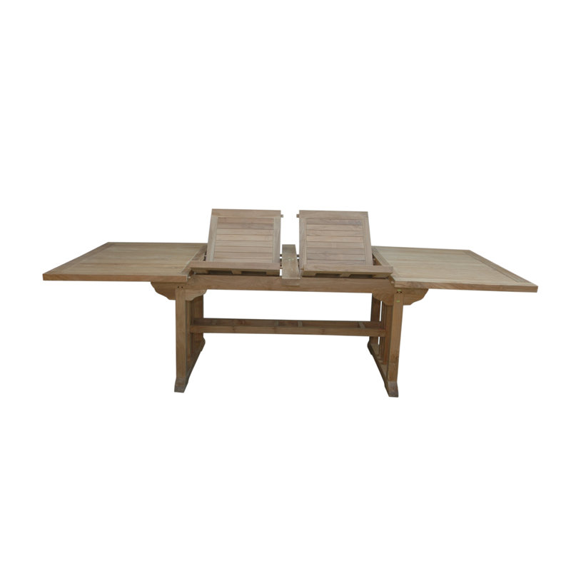 Sahara Outdoor Teak Dining Table, 74" - 106" L