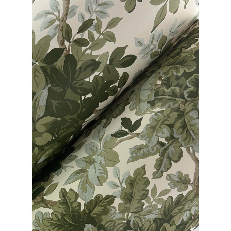 Greenwood Moss Deciduous Wallpaper, Green