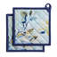 Maison d'Hermine Lazy Summer Days, ensemble de maniques 100 % coton - 20 x 20 cm