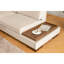 Élégant canapé d'angle avec pouf, beige uni, 76,0 po x 123,2 po x 31,5 po | Structure en bois de hêtre durable et en carton, tissu 100% polyester | Coussins en mousse souple et en silicone, 2 coussins inclus, idéal pour les maisons scandinaves modernes-1397398112-1397398113