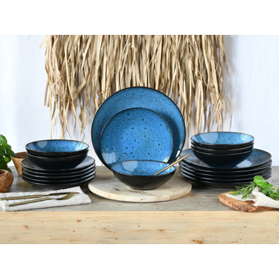 Capri 18 Piece Stoneware Dinnerware Set - Service for 6