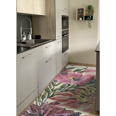 Camellia Pink Cushioned Kitchen Mat