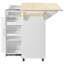 Îlot de cuisine avec abattant, chariot de rangement de cuisine avec organisateur à 3 niveaux, support de rangement interne, chariot de cuisine sur roulettes avec porte-serviettes, 2 tiroirs, pour la cuisine-2124228127