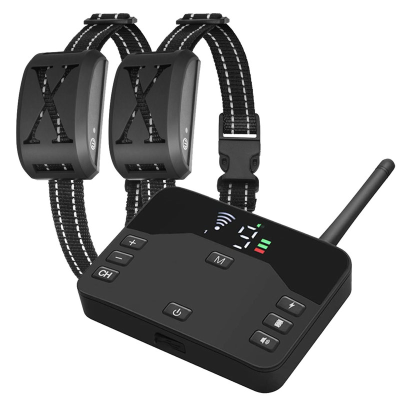 Clôture électrique sans fil pour chien, H 5,11 po x P 4,72 po, Noir, noir, noir, noir