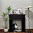 Black Manufactured Wood Freestanding Fireplace-118783468