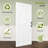 30 X 84 MDF White H-Shape Latticework Barn Door With Full Set Hardware (Includes Complete Slide Kit And Door Handle)-105552586