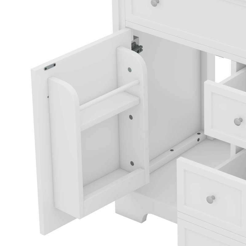 Stylish And Functional 30" Bathroom Vanity With Sink Top, Drawers