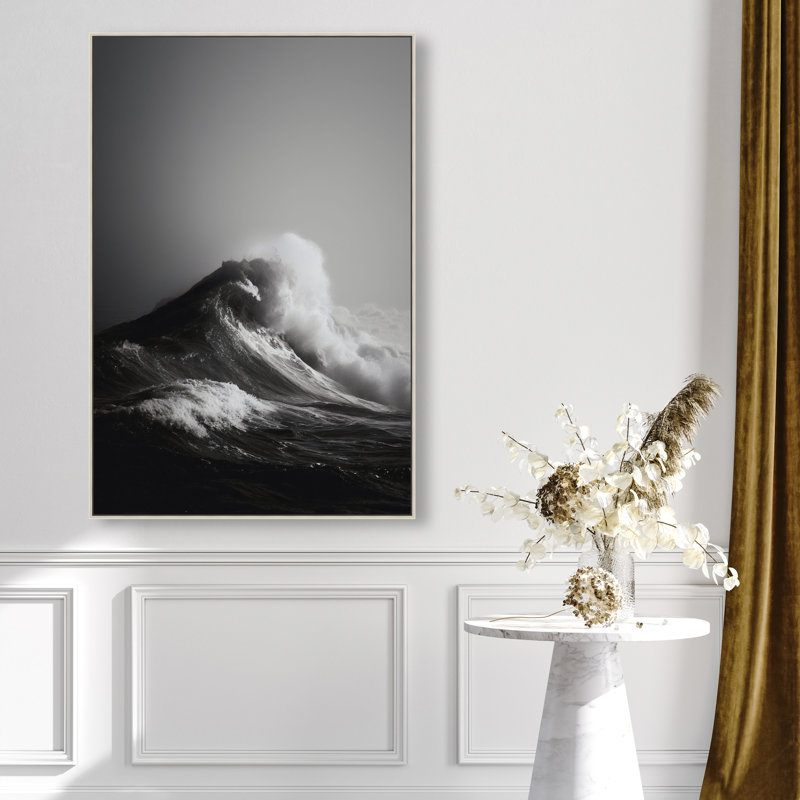 Tectonic Flow I Print by Oliver Gal, 55"H x 37"W, Silver Floater Frame
