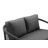 Catlin Outdoor Loveseat with Cushions – Aluminum Frame Patio Furniture with Quick-Dry Mesh & Rope Detailing