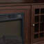 Meuble télé contemporain avec meuble télé avec foyer encastrable 18 po pour téléviseur de 65 po ou moins avec espace de rangement ouvert et fermé, brun, l 60 po x P 15,75 po x H 29 po-109956160-109956163