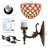 Tiffany Wall Sconce Lamp Stained Glass 8X10.5X11 Inch Plug in Wall Bedside Light for Hallway Bedroom (Pink Bead Style)-723206445-723206440