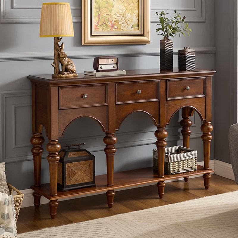 Buffet léger et luxueux, H 36,22 po x l 47,24 po x P 14,96 po , Noyer