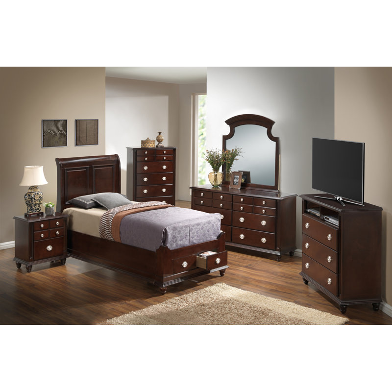 Bucknell Wood Flat Wall Mirror, Cappuccino