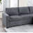 Modern Contemporary Style 2Pc Sectional Sofa Right Arm Chaise Left Arm Sofa Plastic Legs Corduroy Upholstered-780290100