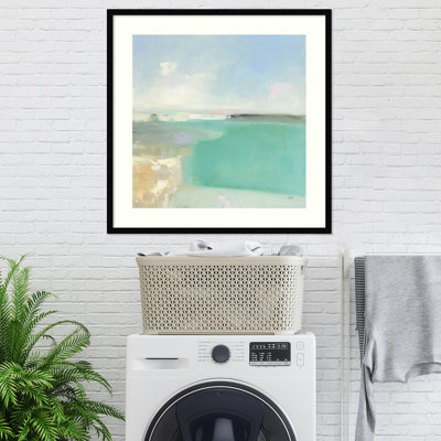 «Summer Coastline» par Julia Purinton - reproduction d'art encadrée