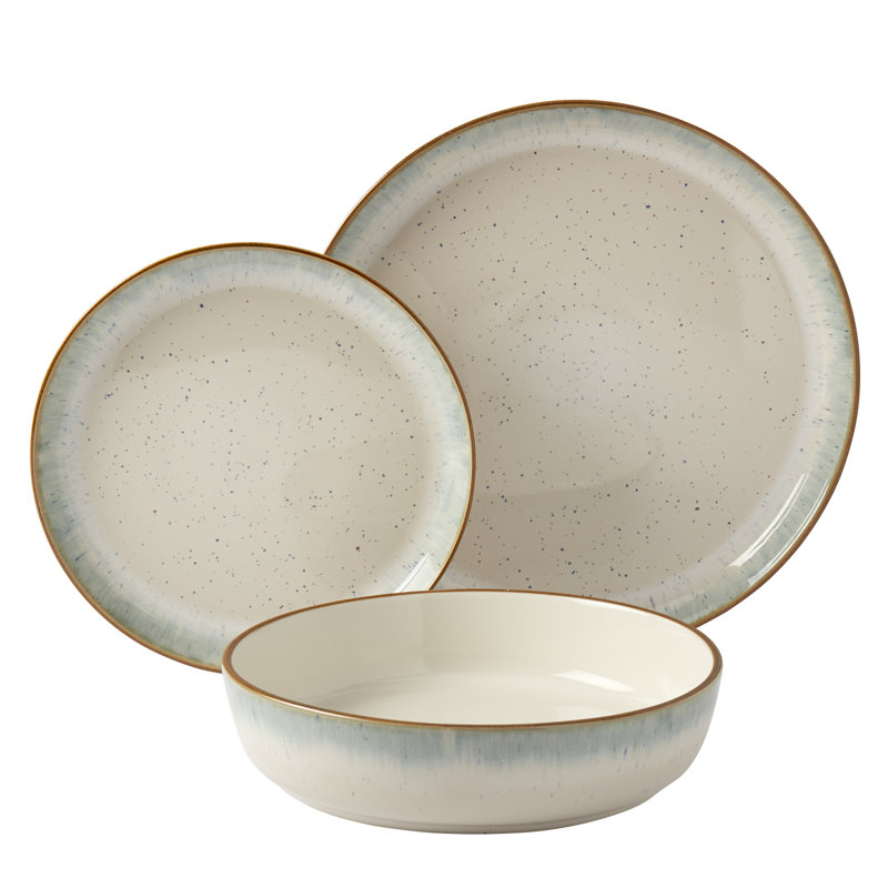 Hanover Tabletops Gallery 12 piece Dinnerware Set, Sky Blue